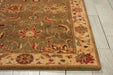 Nourison Living Treasures LI04 Green 8' Runner Hallway Rug