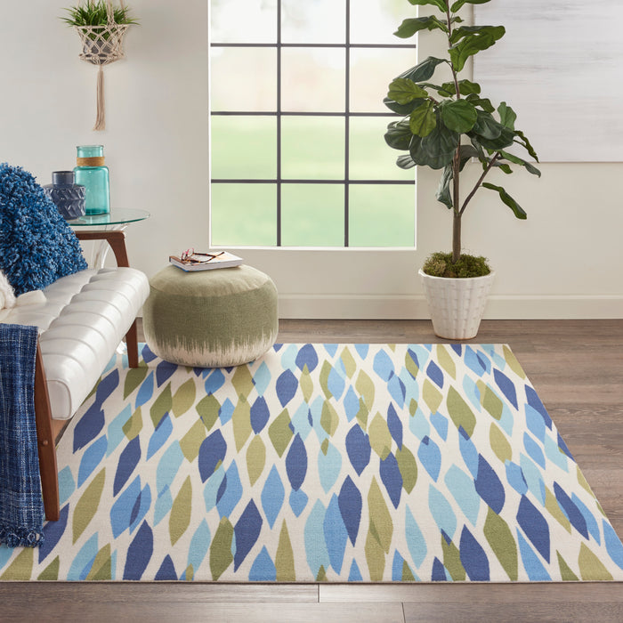Waverly Sun N Shade SND01 Green 4'x6'  Area Rug