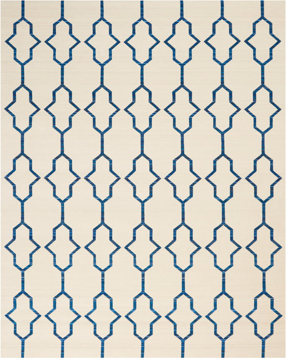 Butera Collection BB205 White and Blue 6'x8' Beach Area Rug