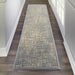 kathy ireland Home Sahara KI395 Charcoal and Beige 8' Runner Hallway Rug