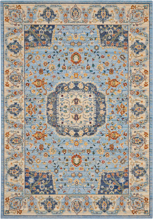 Nourison Majestic 6'x8' Light Blue Multicolor Persian Area Rug