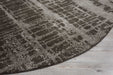 Nourison Twilight TWI10 Charcoal and Grey 8' Round Large Rug