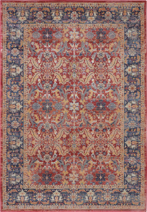 Nourison Ankara Global ANR02 Red and Blue Multicolor 4'x6' Persian Area Rug