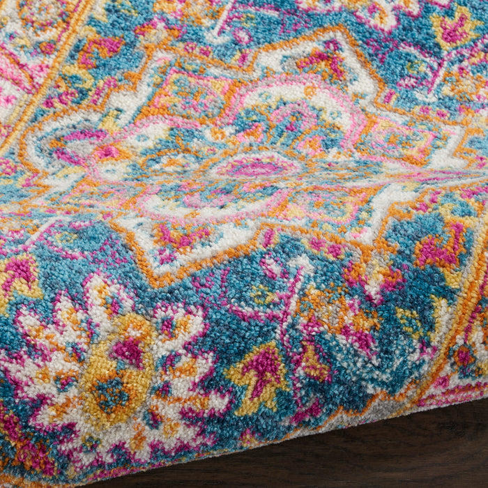 Nourison Passion 2'x3' Teal Multicolor Persian Area Rug