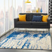 Nourison Twilight TWI29 Navy Blue and White 6'x8' Painterly Area Rug
