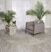 Nourison Twilight TWI12 Grey and White 8' Round Large Rug