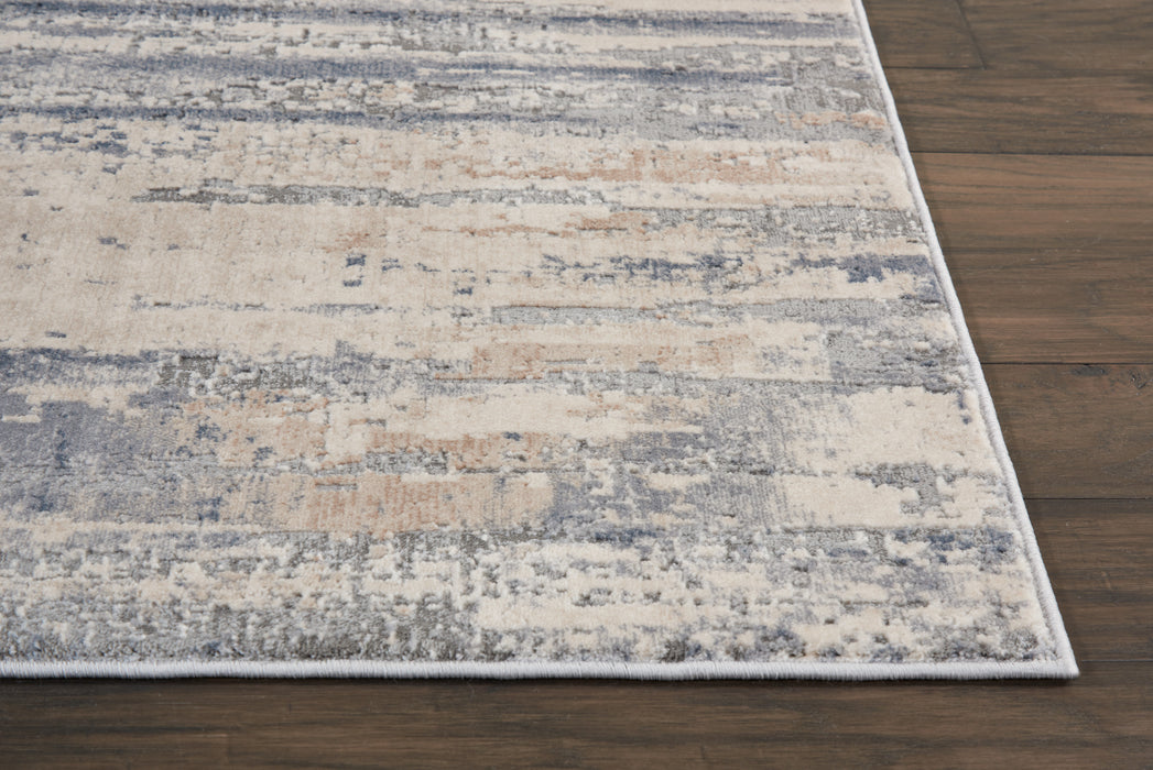 Nourison Rustic Textures RUS04 Beige and Grey 4'x6' Rustic Area Rug