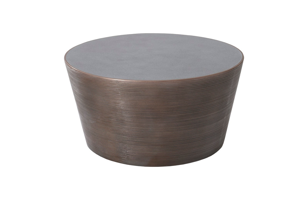 Kono Coffee Table, Bronze Finish with Concrete Top