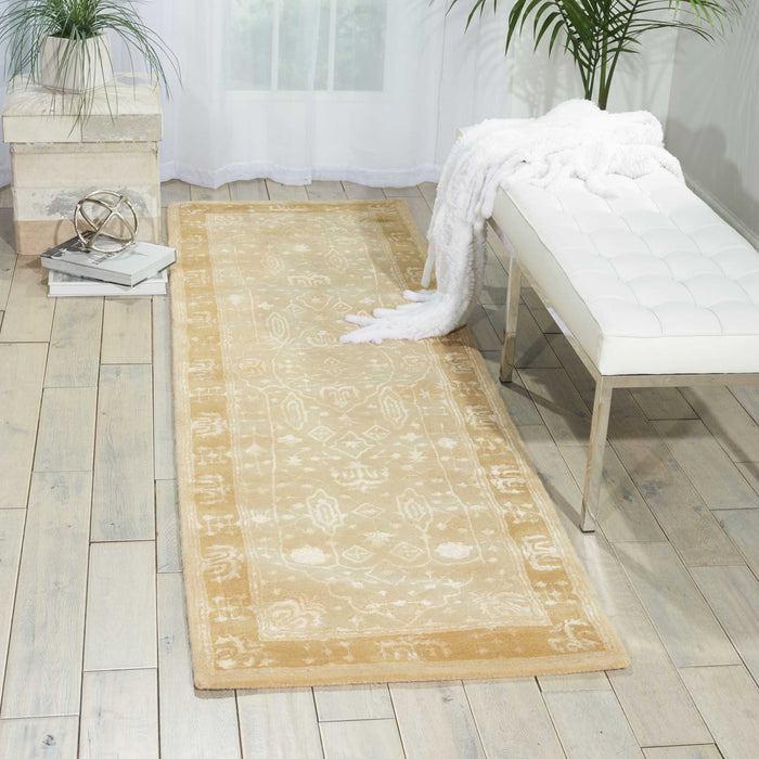 Nourison Symphony SYM09 Yellow 8' Runner  Hallway Rug