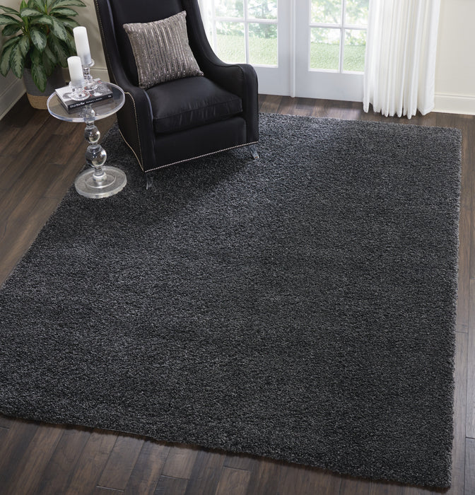 Nourison Malibu Shag MSG01 Charcoal 8'x10' Large  Rug