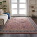 Nourison Ankara Global ANR02 Red and Blue Multicolor 8'x10' Large Low-pile Rug