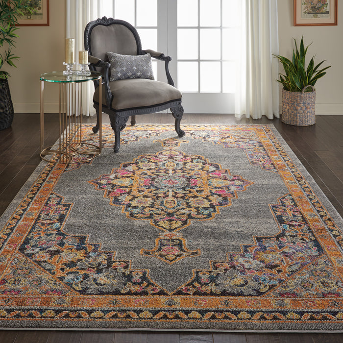 Nourison Passionate PST01 Grey Multicolor 7'x10' Large  Rug