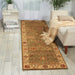 Nourison Living Treasures LI04 Green 8' Runner Hallway Rug
