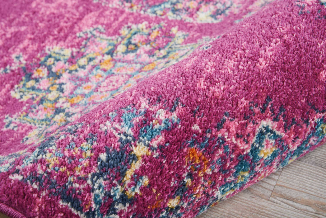 Nourison Passion PSN03 Pink 6' Runner  Hallway Rug