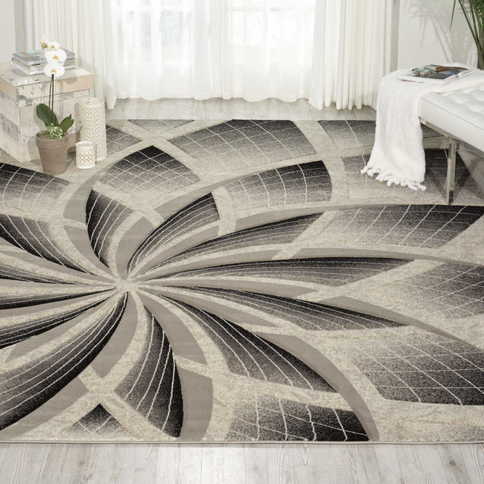 Nourison Soho SOH03 Grey 4'x6'  Area Rug