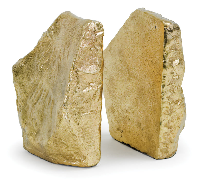 Rock Bookends (Soft Gold)