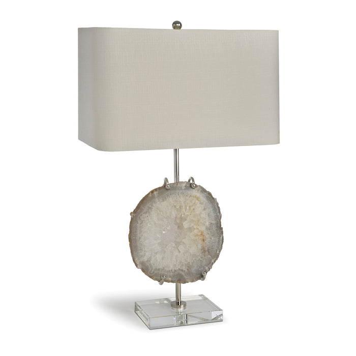 Exhibit Table Lamp (Nickel and Natural Agate)