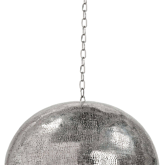 Pierced Metal Sphere Pendant (Polished Nickel)