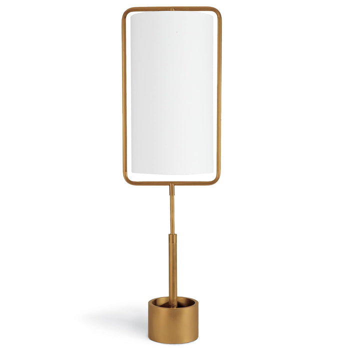 Geo Rectangle Table Lamp (Natural Brass)