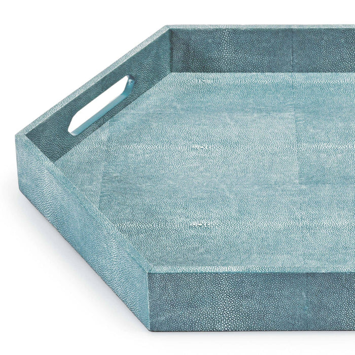 Shagreen Hex Tray (Turquoise)