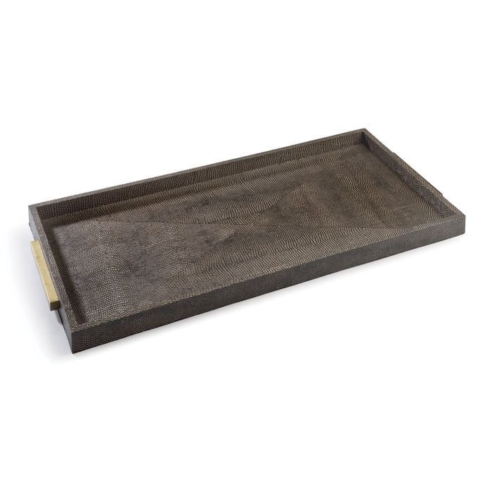 Rectangle Shagreen Boutique Tray (Vintage Brown Snake)