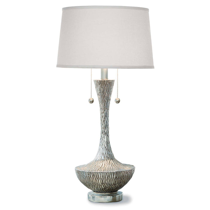 Embossed Vessel Table Lamp (Ambered Silver)