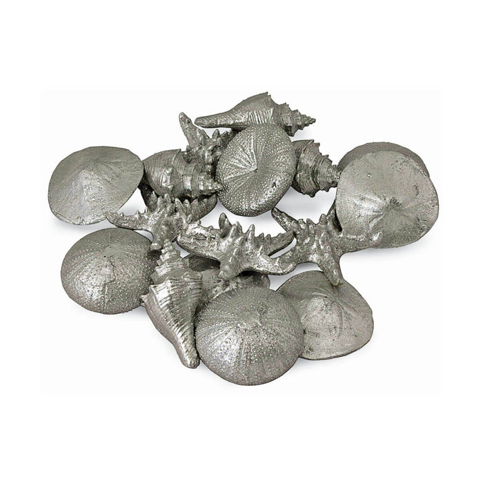 Coastal Living Assorted Mini Seashells Set of 12 (Silver)