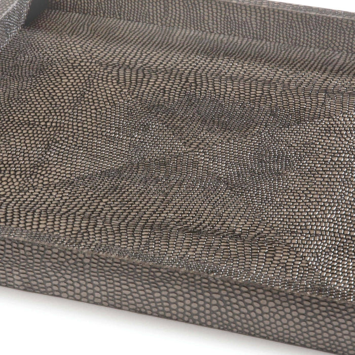 Square Shagreen Boutique Tray (Vintage Brown Snake)