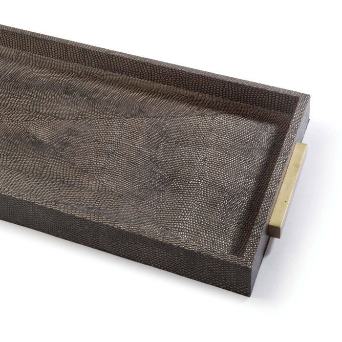 Rectangle Shagreen Boutique Tray (Vintage Brown Snake)