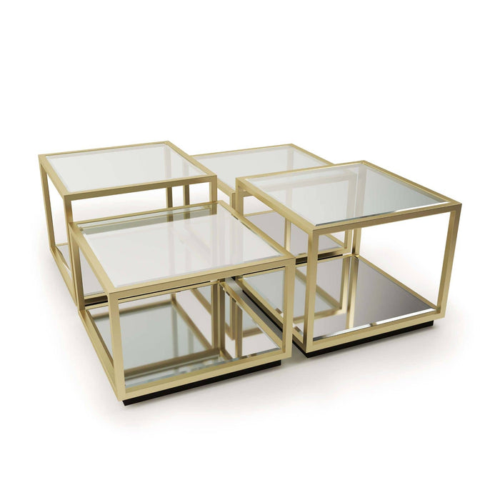 Noel Coffee Table (Natural Brass) - 4 Pieces