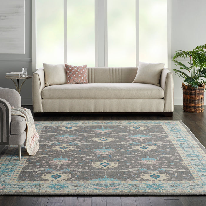 Nourison Tranquil TRA10 Pink and Grey 9'x12' Oversized  Rug