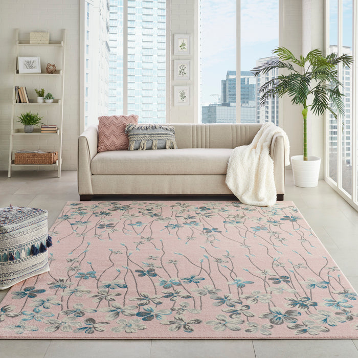 Nourison Tranquil TRA04 Pink 9'x12' Oversized  Rug