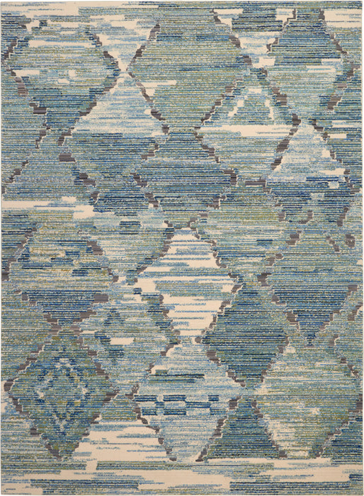 Butera Collection BB202 Blue and Sage Green 8'x10' Beach Area Rug