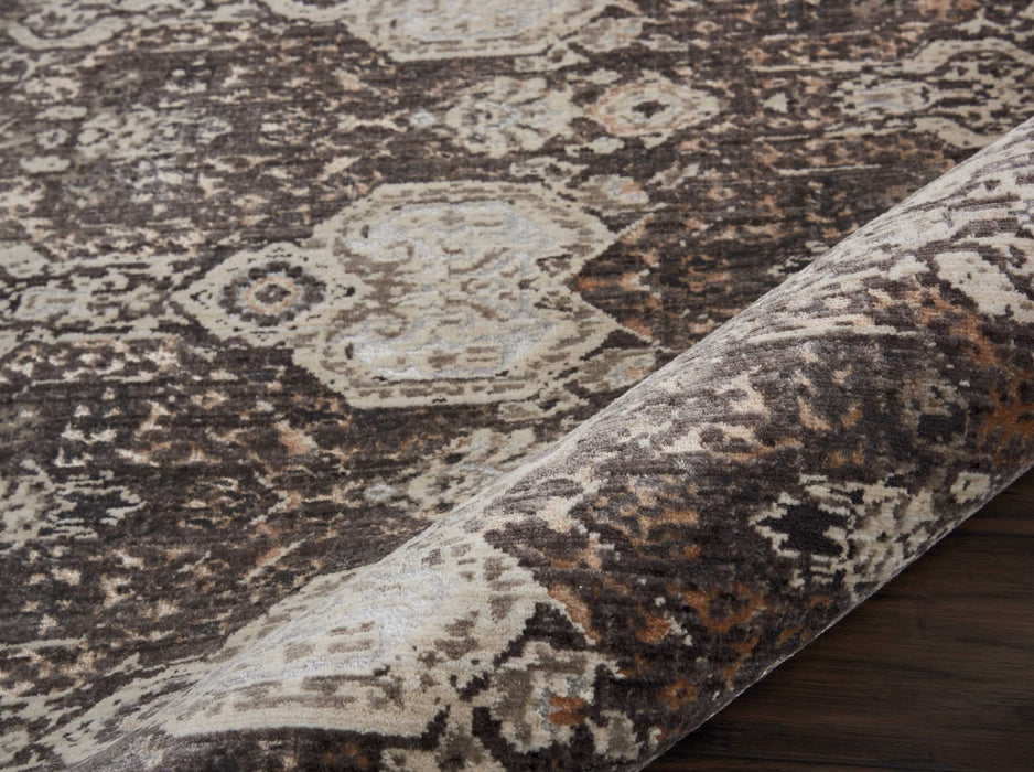 kathy ireland Home Silver Screen KI341 Charcoal and Silver 4'x6'  Area Rug