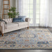 Nourison Majestic 9'x12' Light Blue Multicolor Persian Area Rug