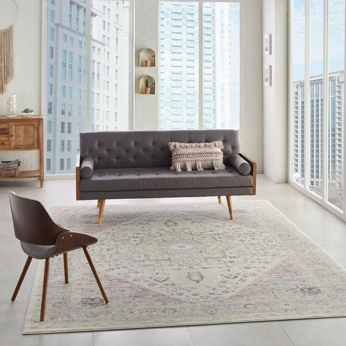 Nourison Tranquil TRA06 Pink and Beige 9'x12' Oversized  Rug