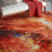 Nourison Le Reve LER05 Orange 9'x12' Oversized Fiery Clouds Rug