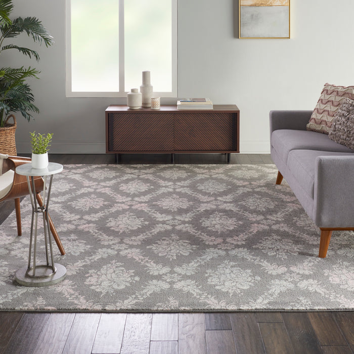 Nourison Tranquil TRA09 Pink and Grey 9'x12' Oversized  Rug