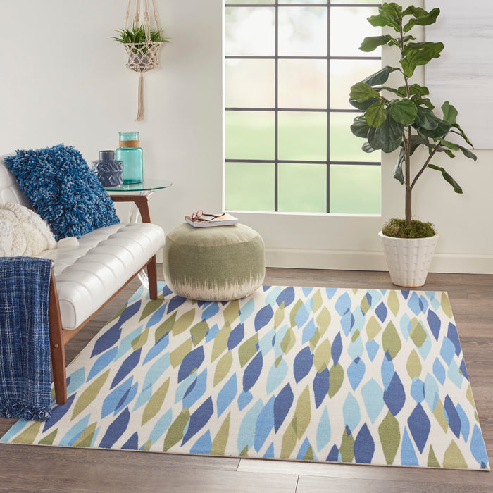 Waverly Sun N Shade SND01 Green 4'x6'  Area Rug