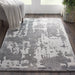 Nourison Prismatic 4'x6' Silver Grey Abstract Area Rug