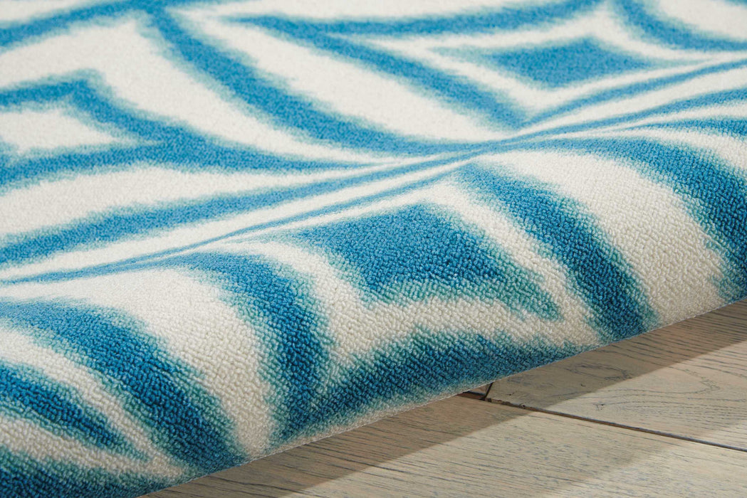 Waverly Sun N Shade SND19 Blue 8'x11'   Rug