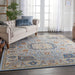 Nourison Majestic 9'x12' Light Blue Multicolor Persian Area Rug