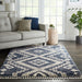 Nourison Oslo Shag OSL02 5'x8' Dark Blue and Grey Scandinavian Shag Rug
