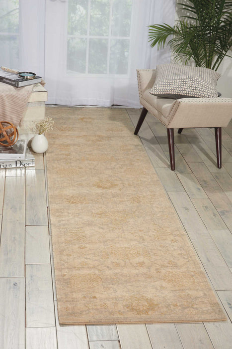 Nourison Silken Allure SLK12 Beige 10' Runner Hallway Rug