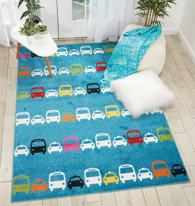 Nourison Miles DS200 Blue 5'x7'  Area Rug