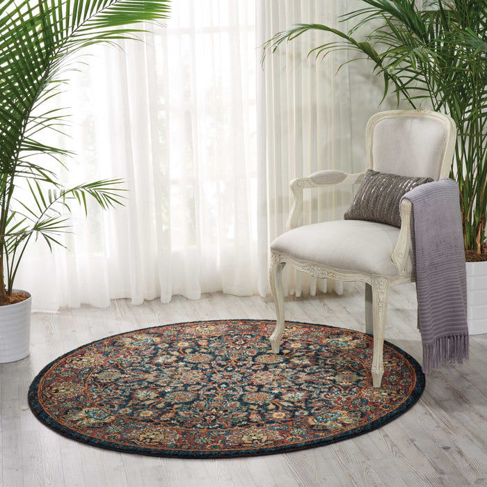 Nourison 2020 NR201 Navy 8' Round Area Rug