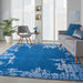 Nourison Symmetry SMM02 Navy Blue 9'x12' Oversized Textured Rug