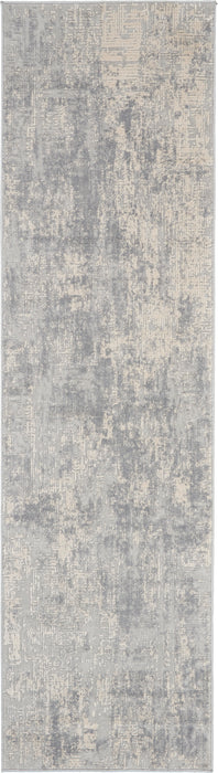 Nourison Rustic Textures RUS01 Ivory 8' Runner Textured Hallway Rug