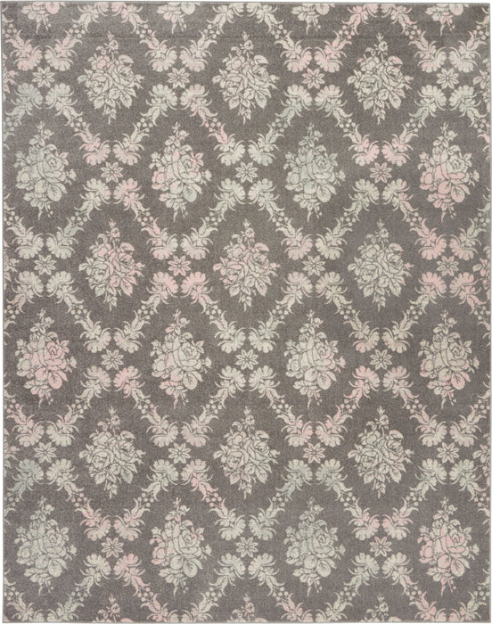 Nourison Tranquil TRA09 Pink and Grey 8'x10' Large  Rug