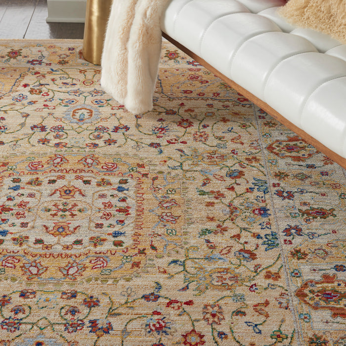 Nourison Majestic 6'x8' Light Orange Multicolor Persian Area Rug
